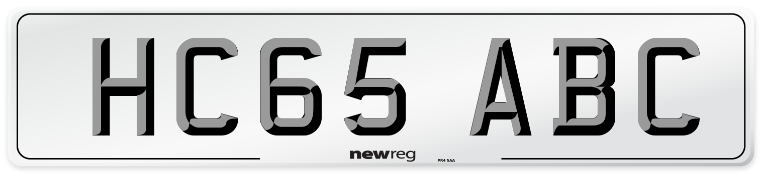 HC65 ABC Number Plate from New Reg